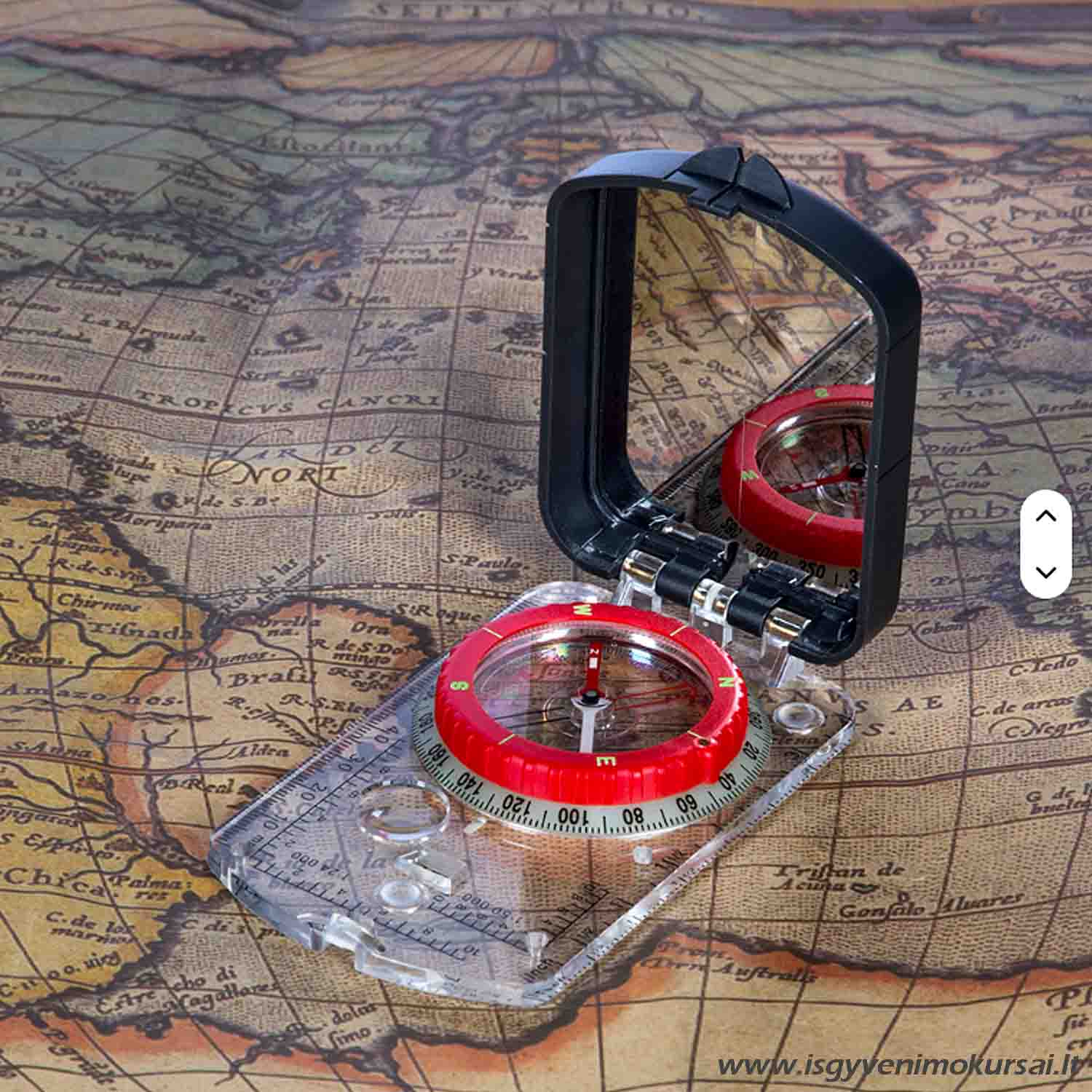 profesionalus-kompasas-su-veidrodeliu-mastelio-liniuote-led-lempute-turistinis-kompasas Profesionalus kompasas su veidrodėliu, mastelio liniuote ir LED lempute