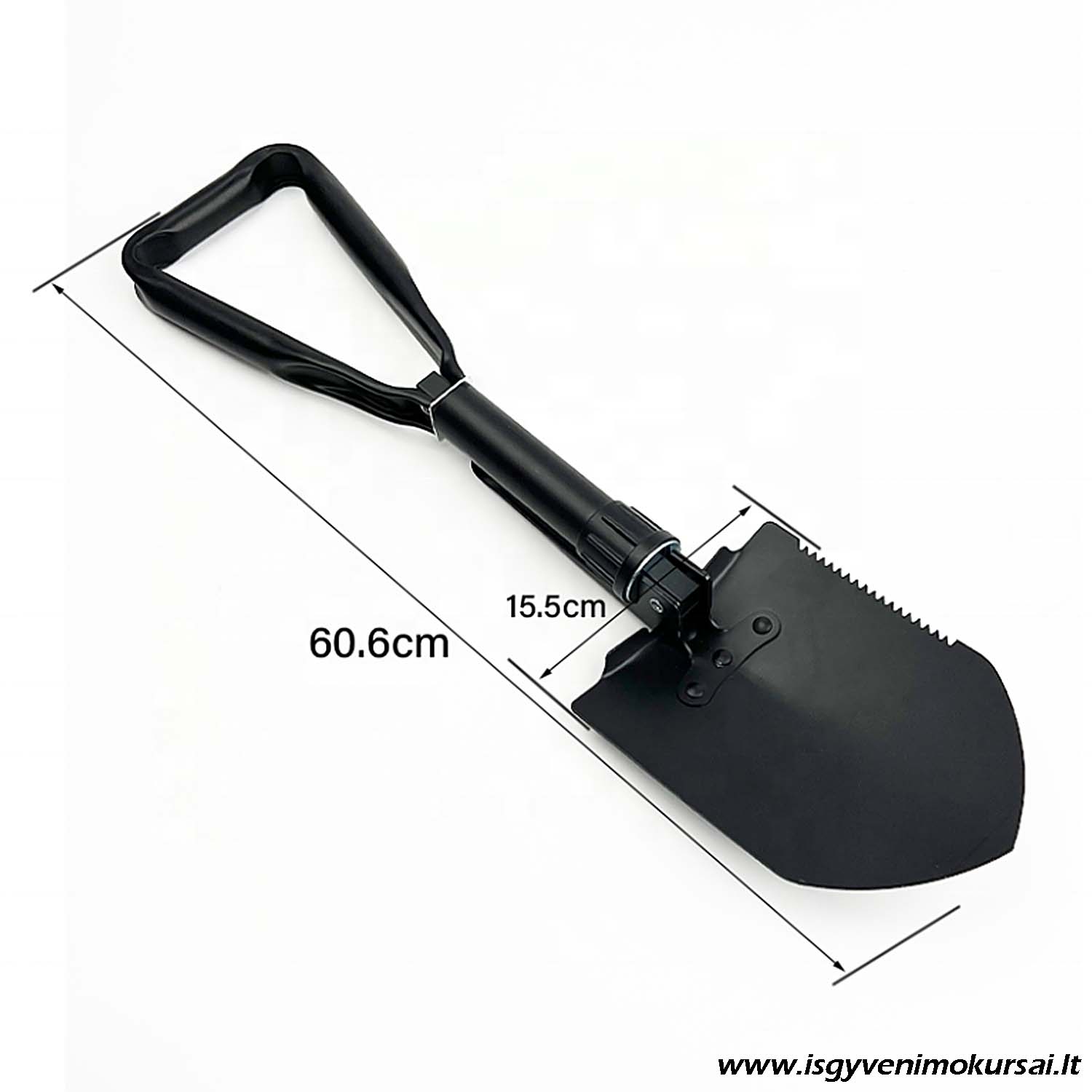 sulankstomas-turistinis-kastuvas-isgyvenimui-stovyklavimui Sulankstomas turistinis kastuvas su metaline mente ir ergonomiška rankena