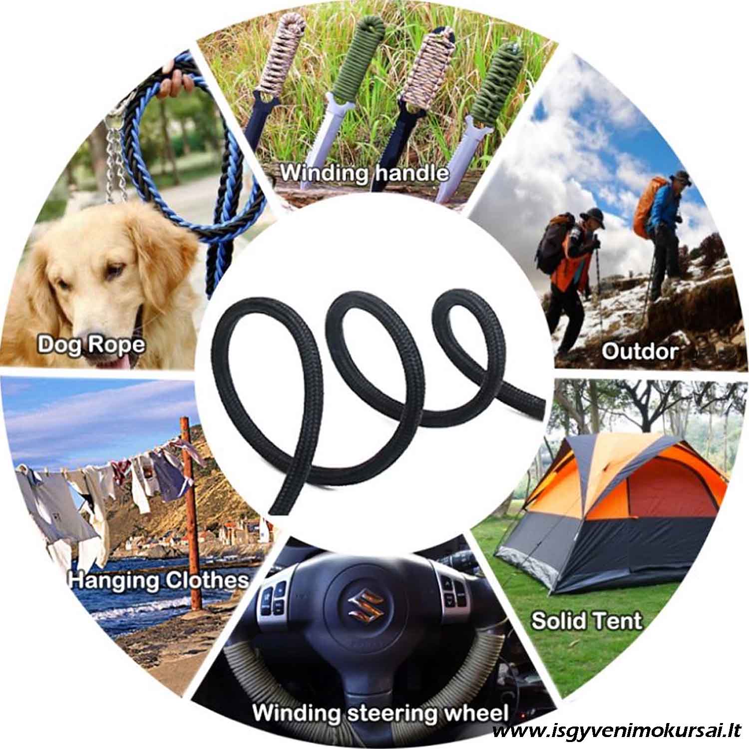 juoda-3mm-25m-virve-palapinei 3 mm juoda virvė naudojama palapinei ir tentu tvirtinti