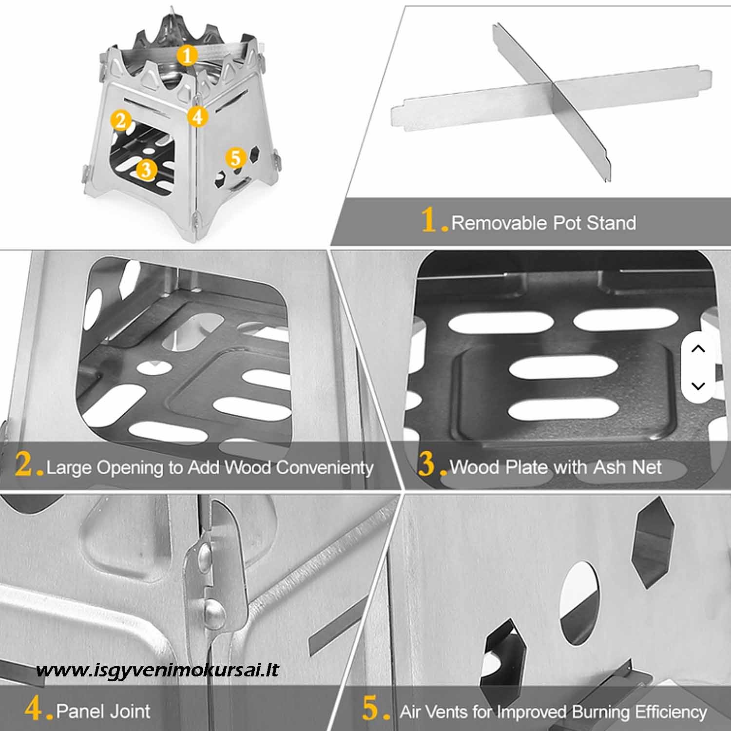 nesiojama-lengva-lauko-krosnele-nerudijancio-plieno-zygio-krosnele-stovyklavimui Surenkama, lengva, nerūdijančio plieno lauko krosnelė stovyklavimui