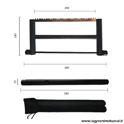 Kompaktiškas metalinis surenkamas turistinis pjūklas stovyklavimui